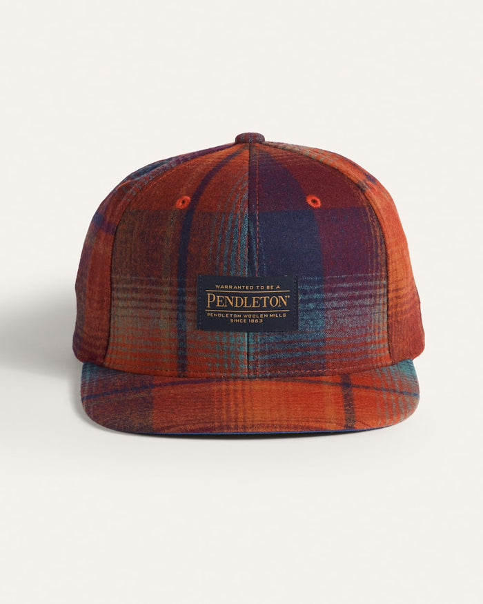 Plaid Flat Brim Hat