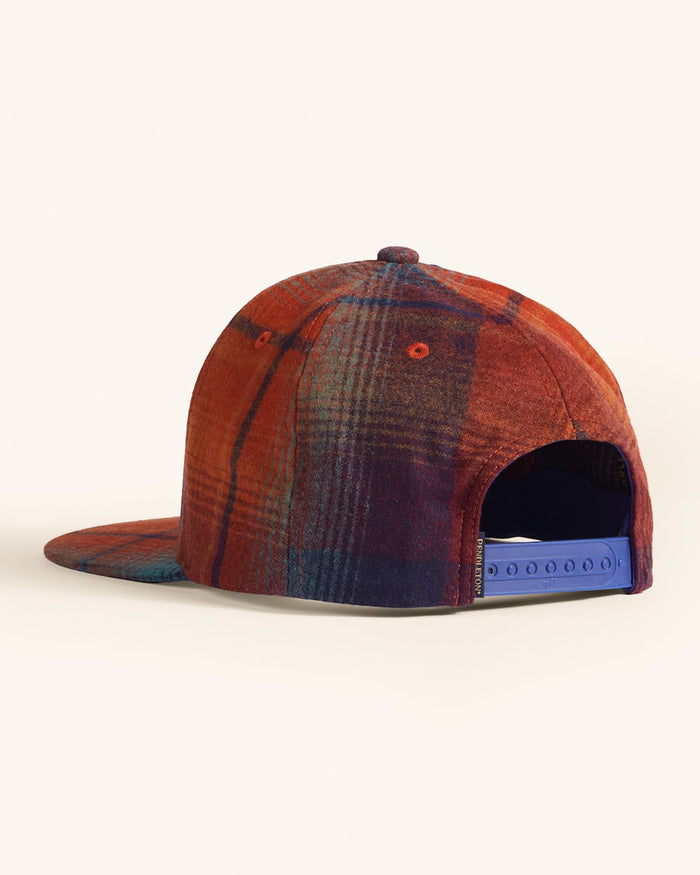 Plaid Flat Brim Hat