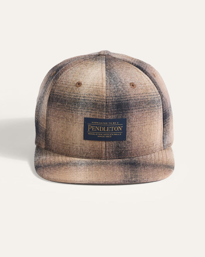 Plaid Flat Brim Hat