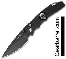 Protech Lerch TR-5 Skull Custom Spring Assisted Knife Black Blade TR5ASSISTSKULL - GearBarrel.com