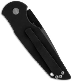 Protech Tactical Response TR-3 Automatic Knife w/Grooves (3.5" Black) BT - GearBarrel.com