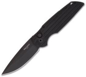 Protech TR-3 SWAT Tactical Response Automatic Knife w/Grooves (3.5" Black) - GearBarrel.com