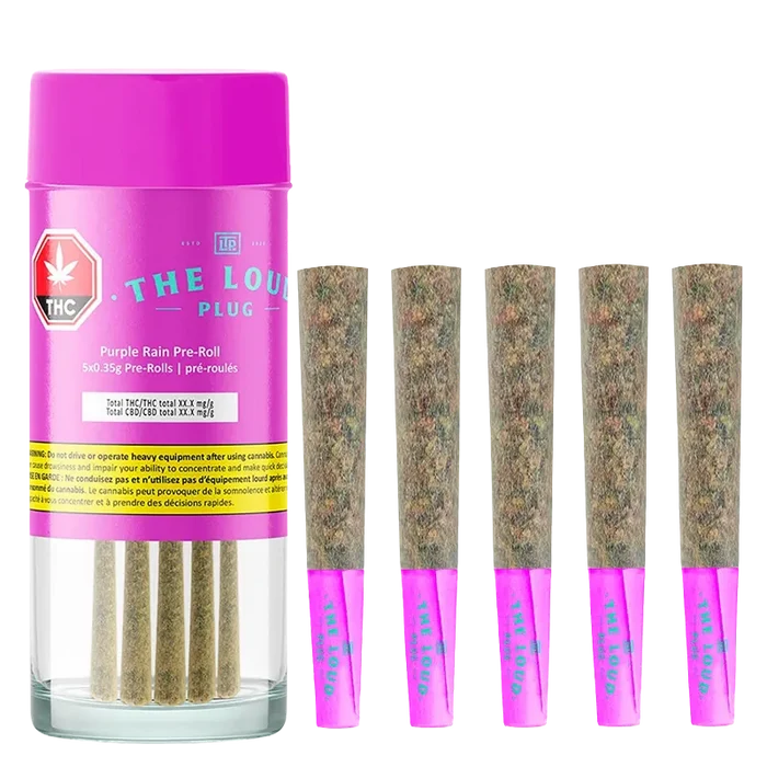 The Loud Plug 1.75 g Purple Rain PR 5 x 0.35g Pre-Rolls