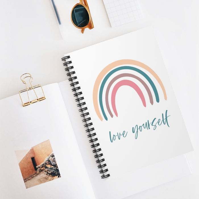 Rainbow Love Yourself Spiral Notebook