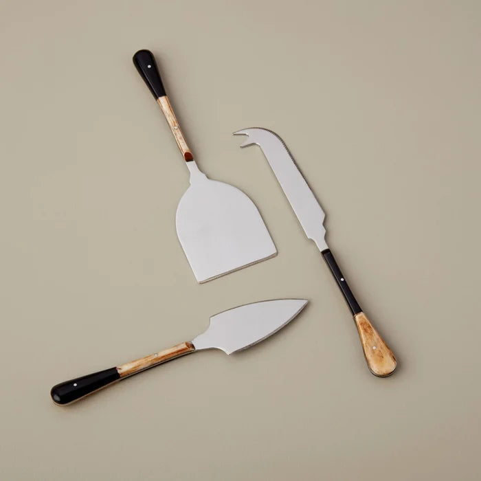 Reid Horn Cheese Knife Set of 3
