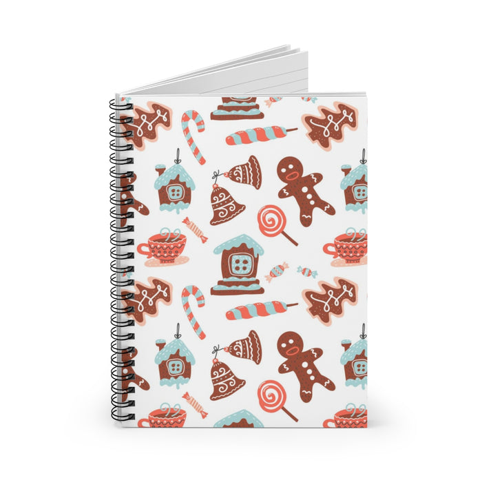 Retro Holiday Sweets Spiral Lined Notebook