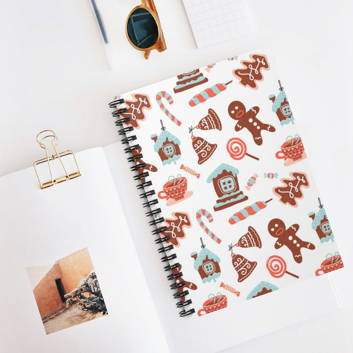 Retro Holiday Sweets Spiral Lined Notebook