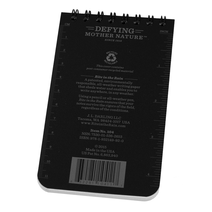Rite In The Rain 3"x5" FIELD INTERVIEW POCKET NOTEBOOK - red-diamond-uniform-police-supply