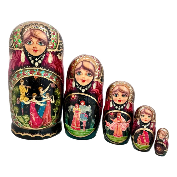 Fairytale story nesting dolls