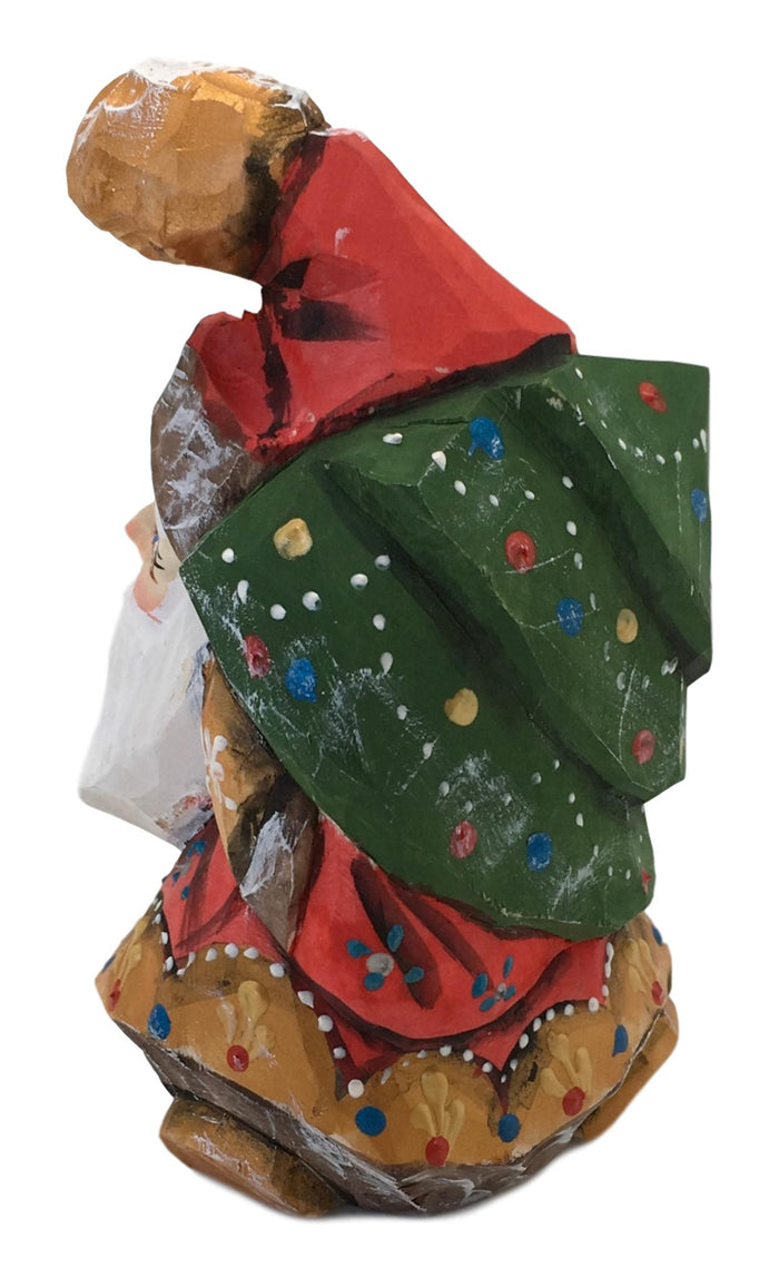 Russian Santa Unique Shape with Christmas Tree BuyRussianGifts Store