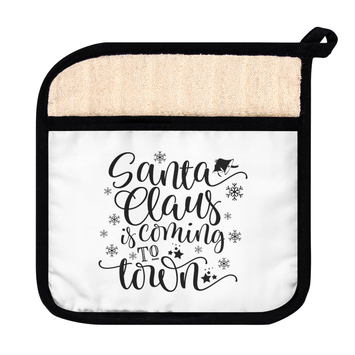 Santa's Coming To Town Pot Holder