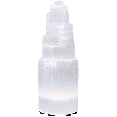 Selenite Lamp 10"