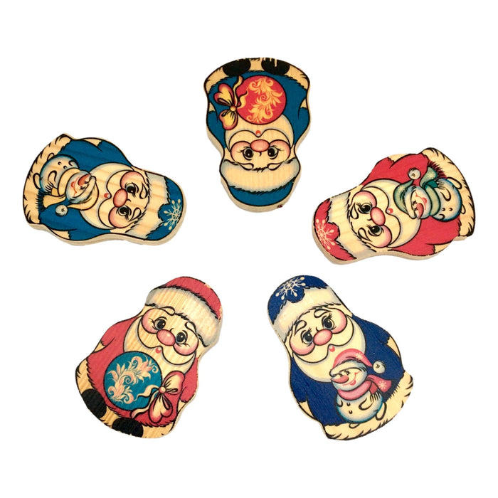 Wooden Santa magnet