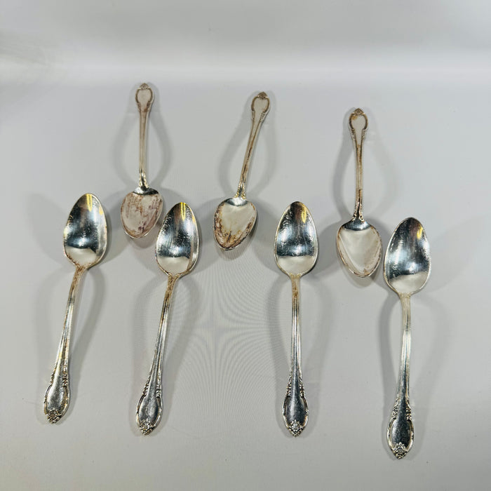 Set of 7 Vintage 1847 Rogers Bros Remembrance Teaspoons – Silverplate, 1948
