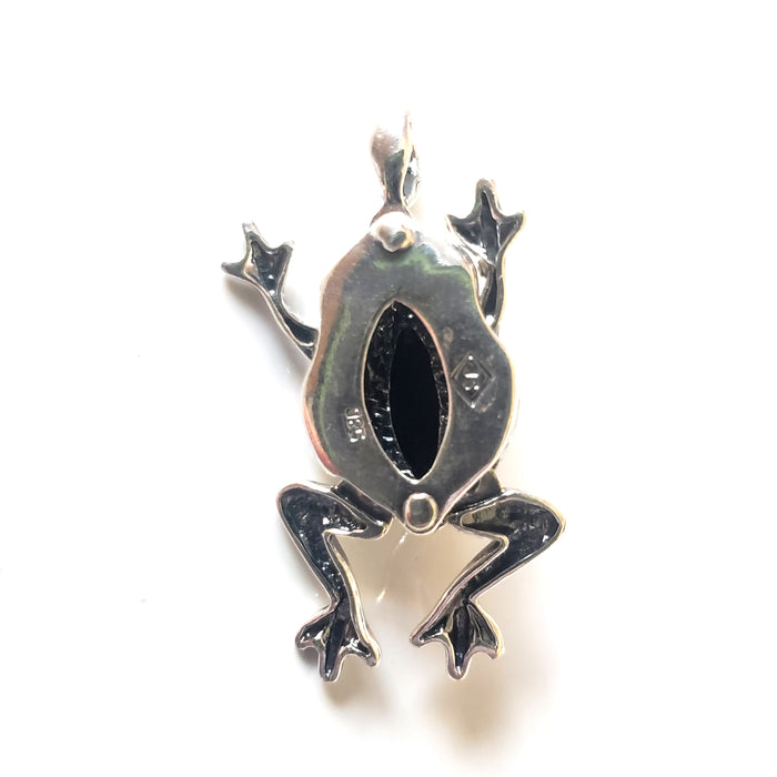 925 silver frog necklace