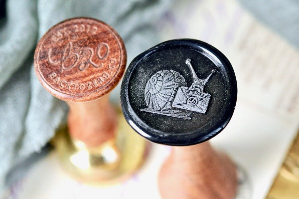 Snail Mail Double Layer Wax Seal Stamp - Backtozero B20 - 2 layer, 2 layers, 2L, double depth, double layer, envelope, mail, Signature, signaturehandle, snail