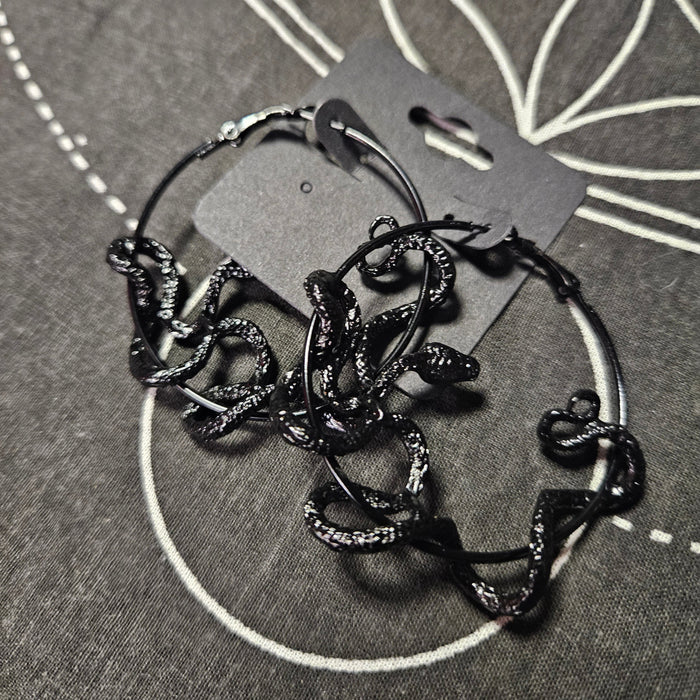 Snake Hoop Earrings