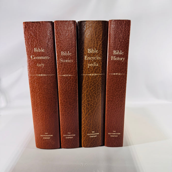 Southwestern Company 4-Volume 1960s Bible Set | Commentary, Stories, Encyclopedia & History | Vintage Christian Reference Books