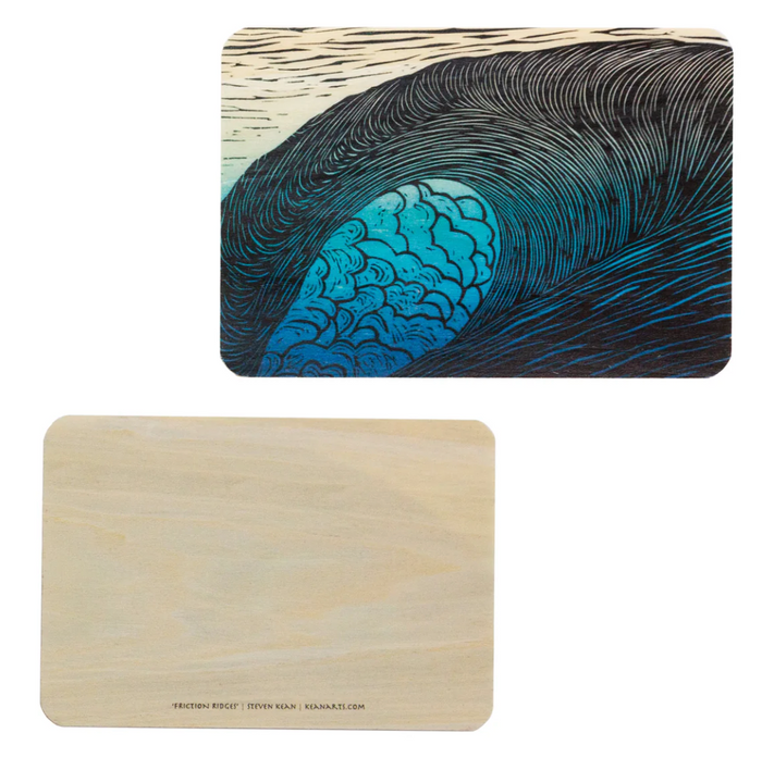 Steven Kean Wood Postcard - Friction Ridges