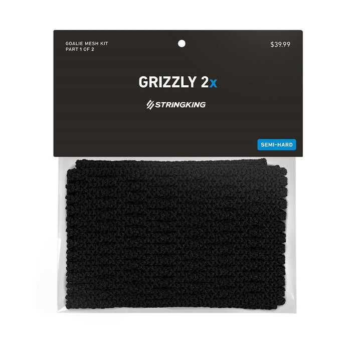 Stringking Grizzly 2X Goalie Mesh - Black