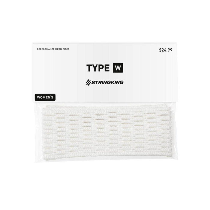StringKing Type W Womens Lacrosse Mesh- White