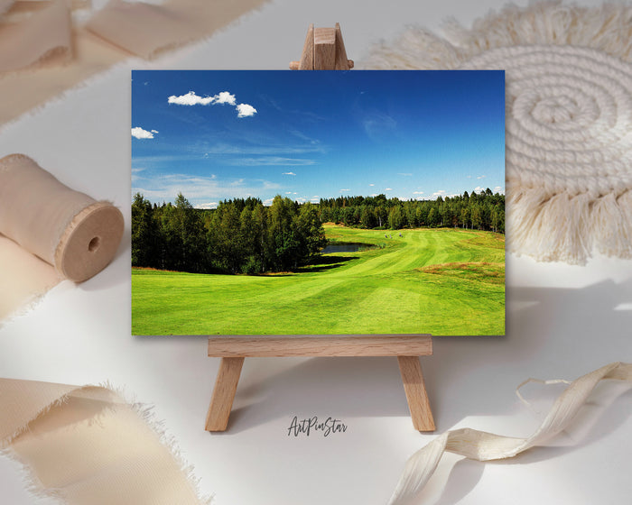 Sweden Golf Course, Europe Landscape Custom Greeting Cards