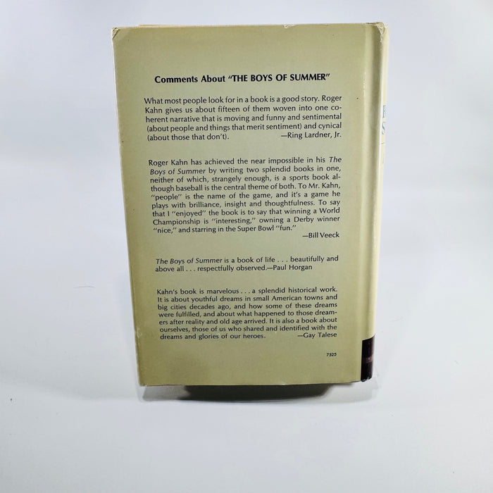 The Boys of Summer Roger Kahn 1972 First Edition Hardcover Brooklyn Dodgers Baseball