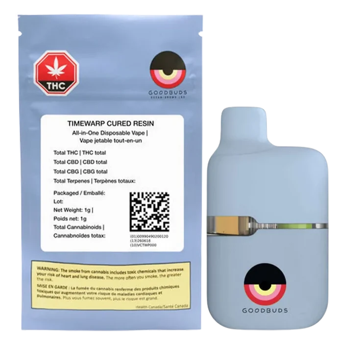 Good Buds 1 g Timewarp Cured Resin Disposable Vape Vapes