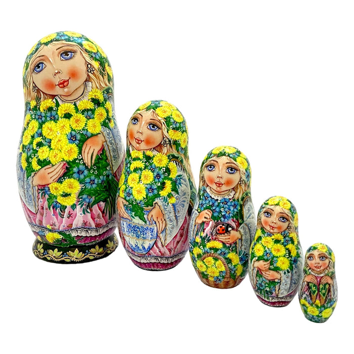 Traditional Nesting Dolls Zhostovo Style BuyRussianGifts Store
