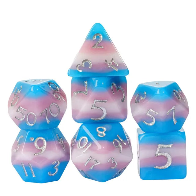 Transgender Resin Dice
