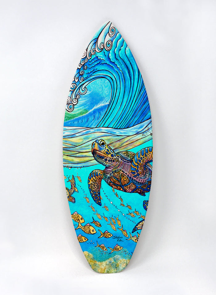 Under the Wave Surfboard Wall Art
