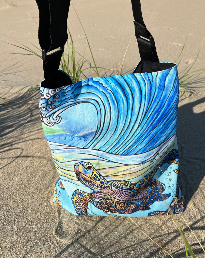 Under the Wave Tote Beach Bag