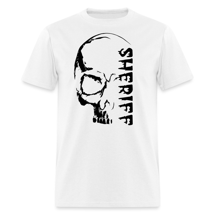 Unisex Classic T-Shirt - Halloween Sheriff Skull - white