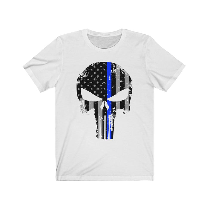 Unisex Jersey Short Sleeve Tee - Blue Line Punisher