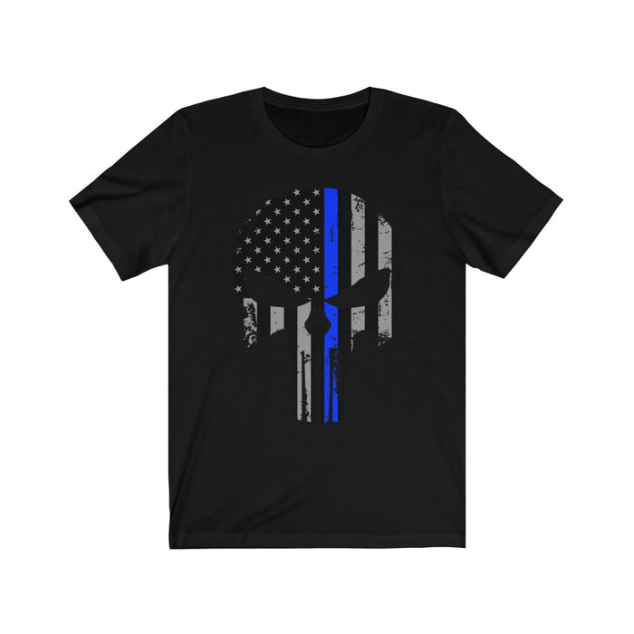 Unisex Jersey Short Sleeve Tee - Blue Line Punisher