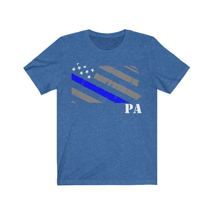 Unisex Jersey Short Sleeve Tee - PA Thin Blue Line