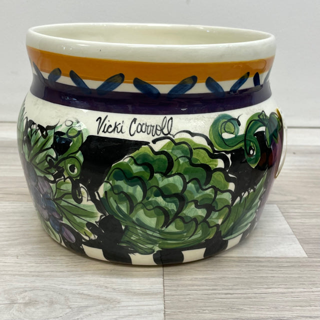 Vicki Carroll Black-Multi 3 Piece Ceramic Drink Dispenserwith Stand