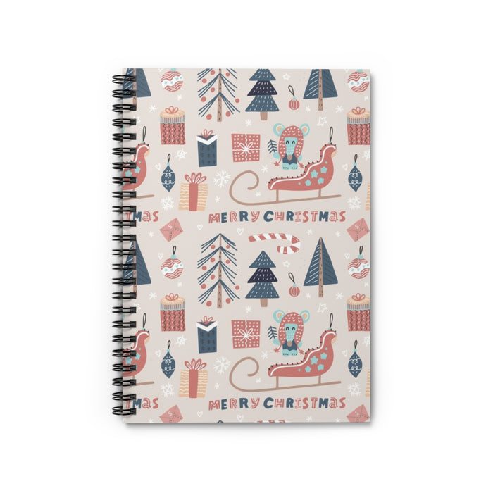 Vintage Christmas Spiral Lined Notebook