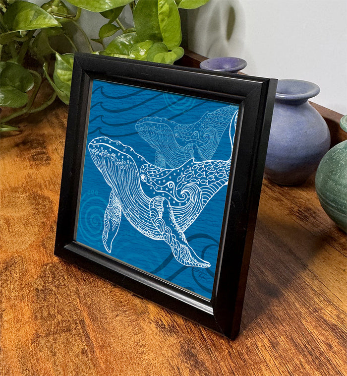Whale One Color Framed Art