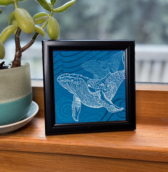 Whale One Color Framed Art