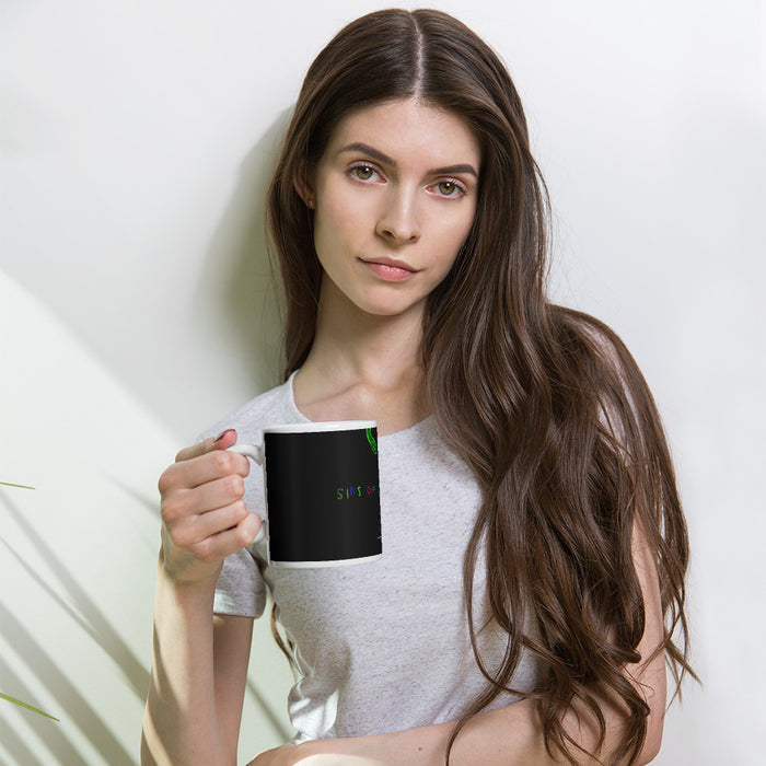 White glossy mug Sins of the flesh