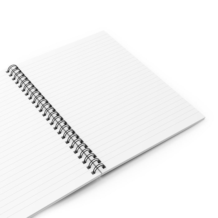 White Leopard Hearts Spiral Lined Notebook