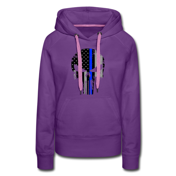 Women’s Premium Hoodie  - Punisher Blue Line - purple