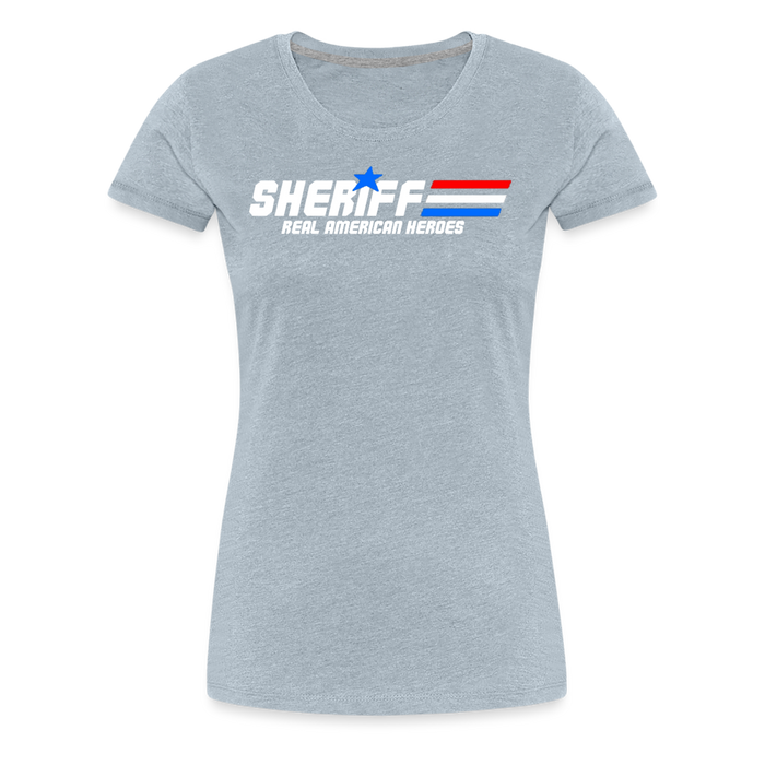 Women’s Premium T-Shirt - Sheriff "Real American Heroes" - heather ice blue