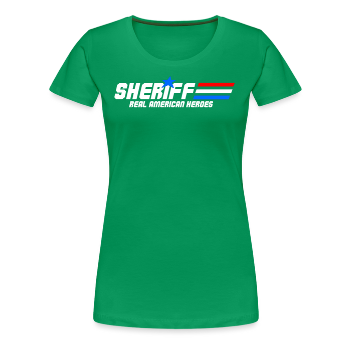 Women’s Premium T-Shirt - Sheriff "Real American Heroes" - kelly green