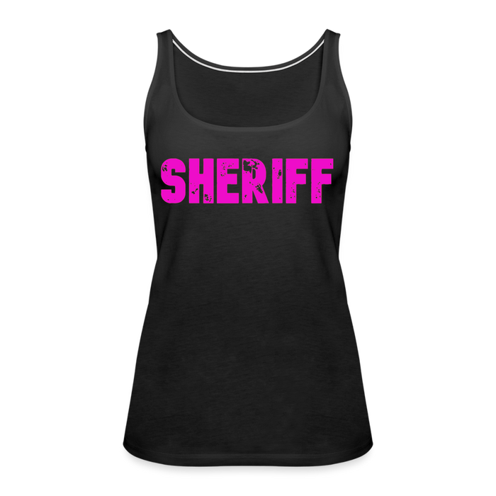 Women’s Premium Tank Top - Sheriff- Pink - black
