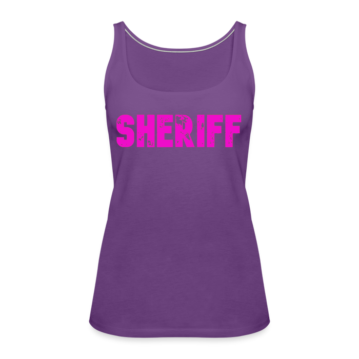 Women’s Premium Tank Top - Sheriff- Pink - purple
