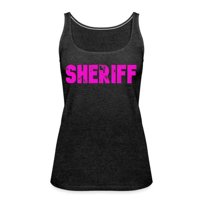 Women’s Premium Tank Top - Sheriff- Pink - charcoal grey