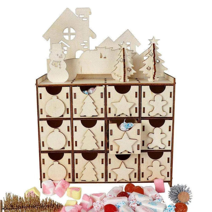 Wooden Christmas Tree DIY Storage Box - Customizable & Durable - 29x15.5x8.1cm - DiyCraftsProject