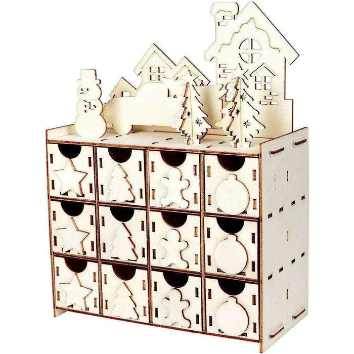 Wooden Christmas Tree DIY Storage Box - Customizable & Durable - 29x15.5x8.1cm - DiyCraftsProject